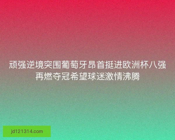 顽强逆境突围葡萄牙昂首挺进欧洲杯八强再燃夺冠希望球迷激情沸腾
